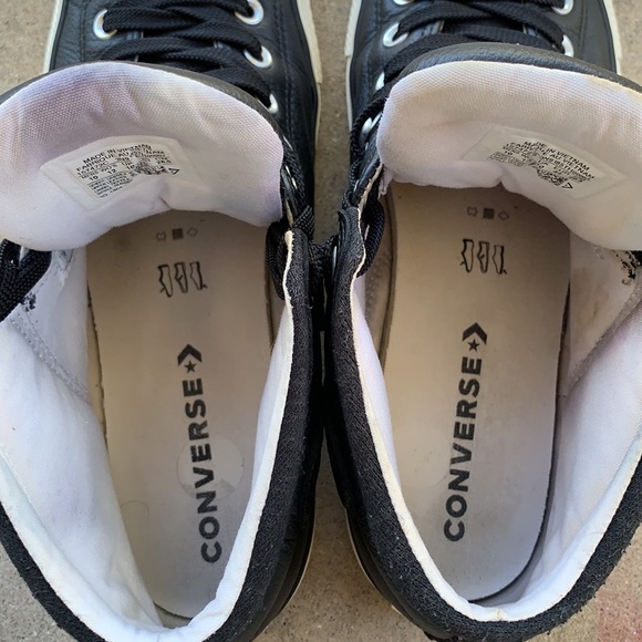 Converse All⭐️Star Chuck Taylor Black Leather   10 - Picture 9 of 11